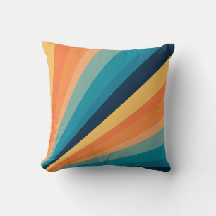 Retro sun rays cushion