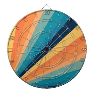 Retro sun rays dartboard
