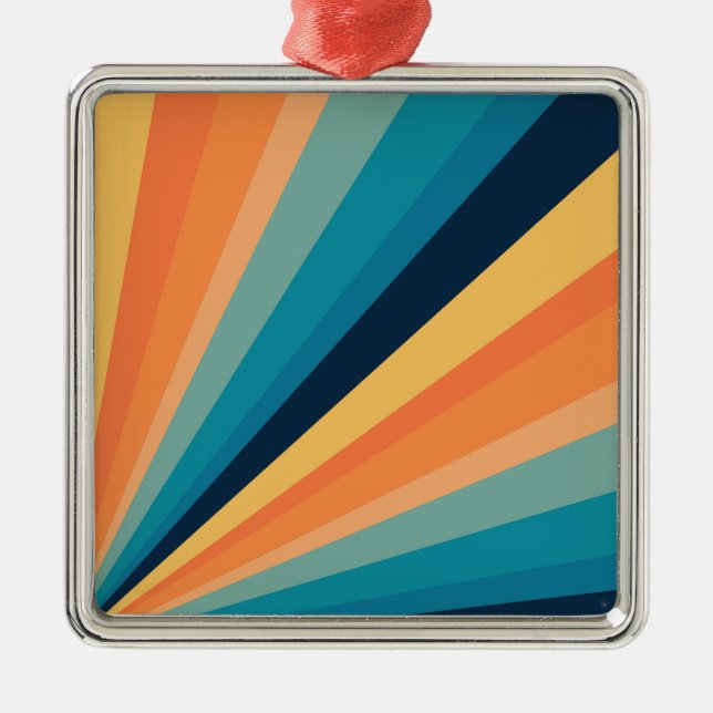 Retro sun rays metal tree decoration (Front)