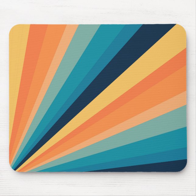 Retro sun rays mouse mat (Front)