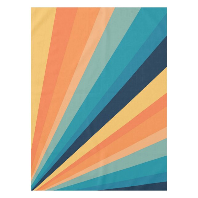 Retro sun rays tablecloth (Front)