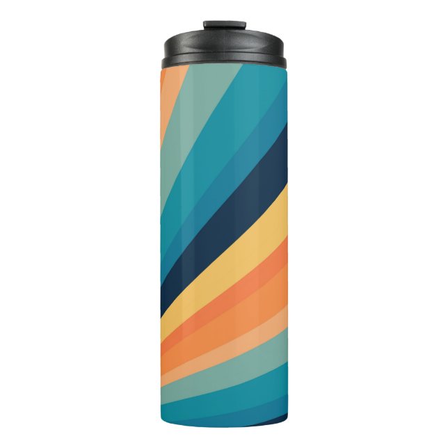 Retro sun rays thermal tumbler (Front)