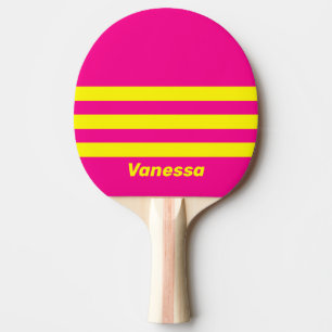 Retro Sun Soaked Three Across Striping with Name Ping Pong Paddle