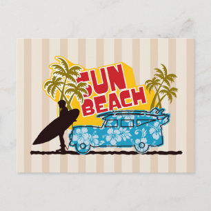 Retro Sun & Surf Postcard