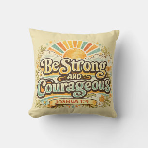 Retro Sunburst Floral Christian Boho Room Decor Cushion