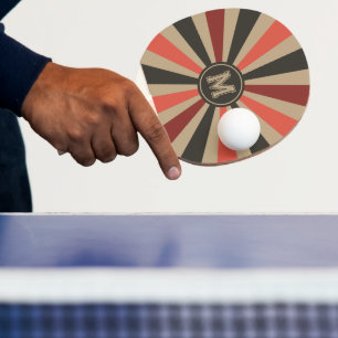 Retro Sunburst Ping Pong Paddle