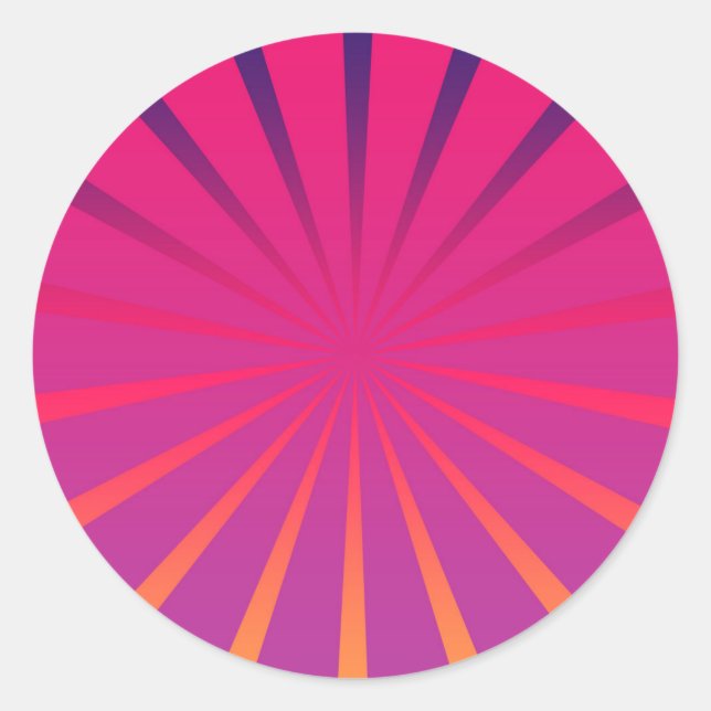  Retro Sunburst Sticker - Groovy and Funky Design (Front)
