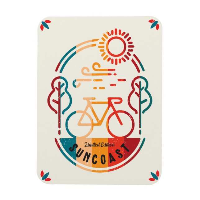 Retro Suncoast Bike Trail  Magnet (Vertical)