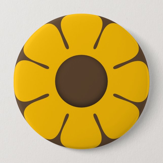 RETRO Sunflower Backpack Pins buttons (Front)