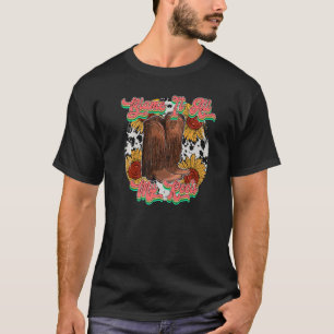 Retro Sunflower Boot Blame It All On My Root Weste T-Shirt