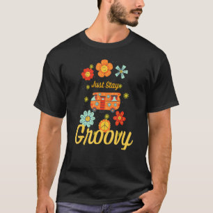 Retro Sunflower Hippie Stay Groovy Positive Mind H T-Shirt