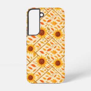 Retro Sunflower & Rustic Farmhouse Watercolor Samsung Galaxy Case