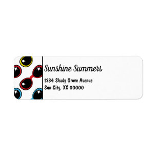 Retro Sunglasses Primary Colours Personalised