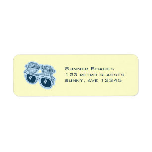 Retro Sunglasses Return Address Label