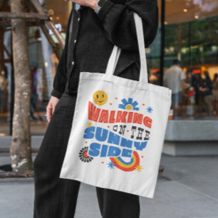 Retro Sunny Quote Tote Bag