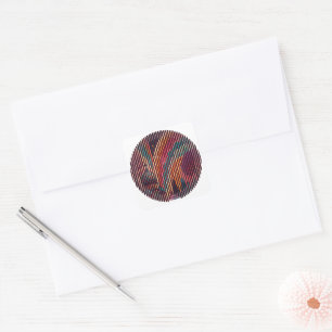 Retro Sunrise Cityscape Sticker #00001 – Customise