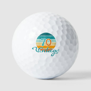 Retro Sunset 70 Vintage Distressed Golf Balls