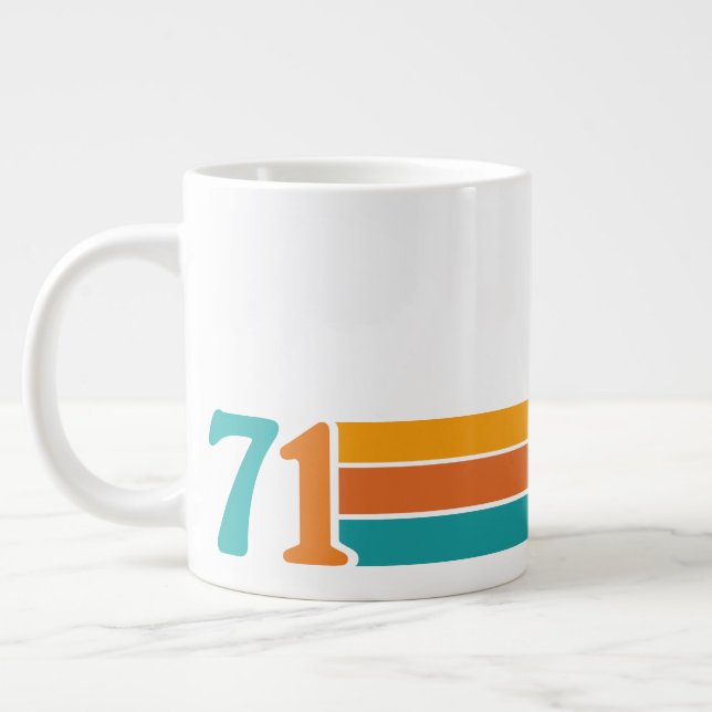 Retro Sunset 71 Large Coffee Mug (Left)