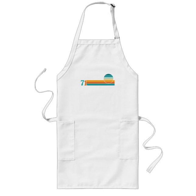 Retro Sunset 71 Long Apron (Front)