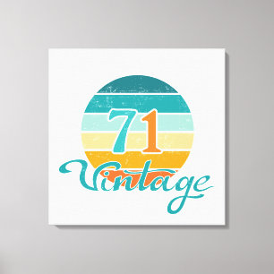 Retro Sunset 71 Vintage Distressed Canvas Print