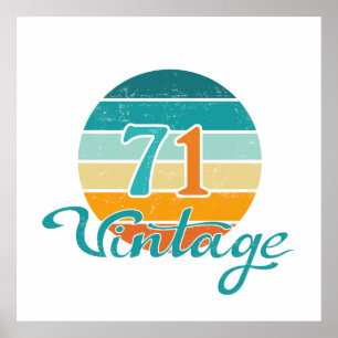 Retro Sunset 71 Vintage Distressed Poster