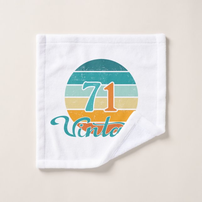 Retro Sunset 71 Vintage Distressed Wash Cloth (Wash Cloth)