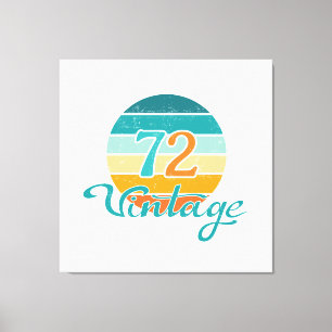 Retro Sunset 72 Vintage Distressed Canvas Print