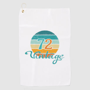 Retro Sunset 72 Vintage Distressed Golf Towel