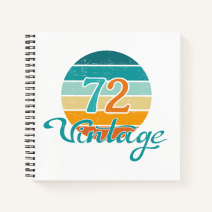 Retro Sunset 72 Vintage Distressed Notebook
