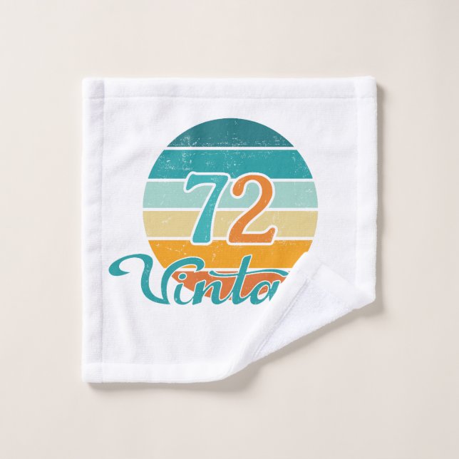 Retro Sunset 72 Vintage Distressed Wash Cloth (Wash Cloth)