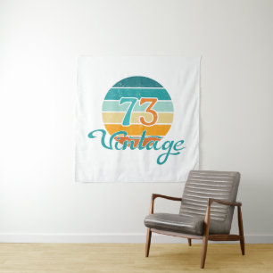 Retro Sunset 73 Vintage Distressed Tapestry