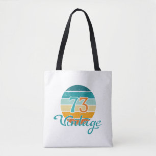 Retro Sunset 73 Vintage Distressed Tote Bag