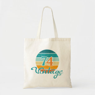 Retro Sunset 74 Vintage Distressed Tote Bag