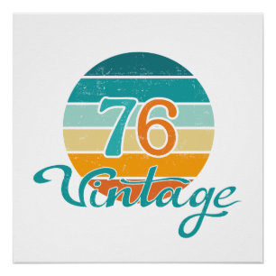 Retro Sunset 76 Vintage Distressed Poster