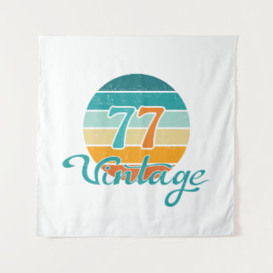Retro Sunset 77 Vintage Distressed Tapestry