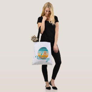 Retro Sunset 78 Vintage Distressed Tote Bag