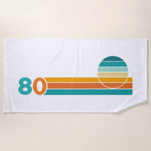 Retro Sunset 80 Beach Towel