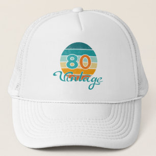 Retro Sunset 80 Vintage Distressed Trucker Hat