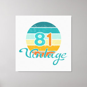 Retro Sunset 81 Vintage Distressed Canvas Print