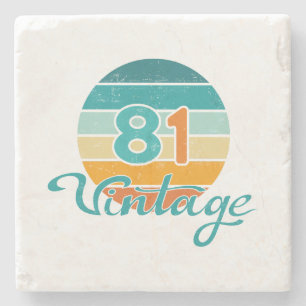 Retro Sunset 81 Vintage Distressed Stone Coaster