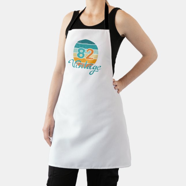 Retro Sunset 82 Vintage Distressed Apron (Insitu)