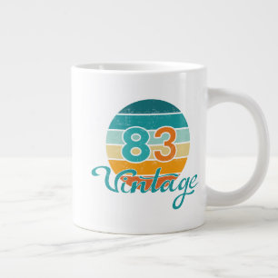 Retro Sunset 83 Vintage Distressed Large Coffee Mug
