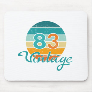 Retro Sunset 83 Vintage Distressed Mouse Mat