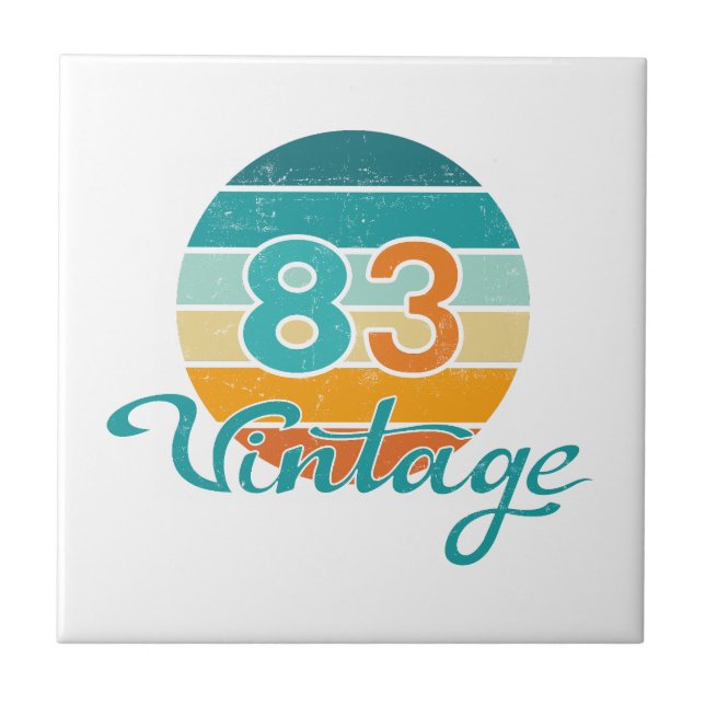 Retro Sunset 83 Vintage Distressed Tile (Front)