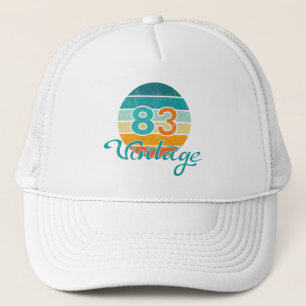 Retro Sunset 83 Vintage Distressed Trucker Hat