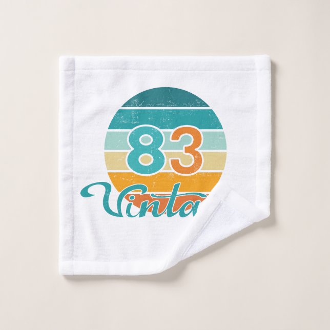 Retro Sunset 83 Vintage Distressed Wash Cloth (Wash Cloth)