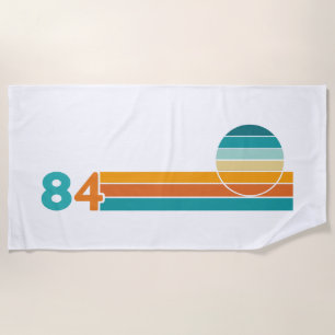 Retro Sunset 84 Beach Towel