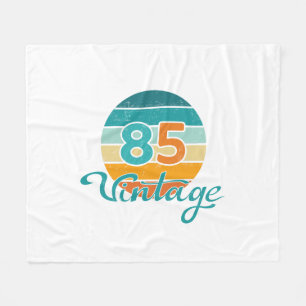 Retro Sunset 85 Vintage Distressed Fleece Blanket