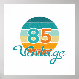 Retro Sunset 85 Vintage Distressed Poster