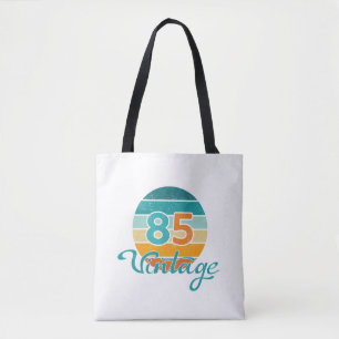 Retro Sunset 85 Vintage Distressed Tote Bag